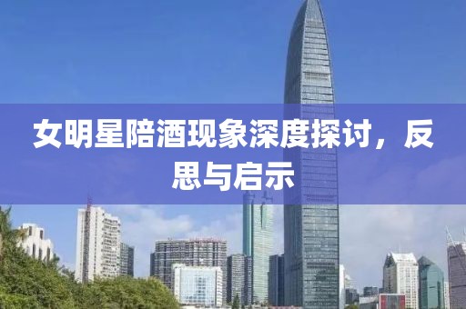 女明星陪酒現(xiàn)象深度探討，反思與啟示