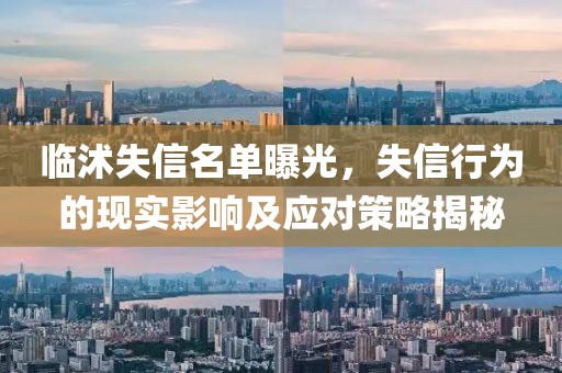 臨沭失信名單曝光，失信行為的現(xiàn)實影響及應(yīng)對策略揭秘