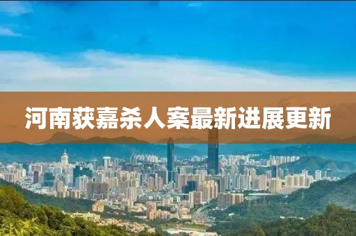河南獲嘉殺人案最新進(jìn)展更新