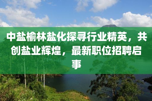 中鹽榆林鹽化探尋行業(yè)精英，共創(chuàng)鹽業(yè)輝煌，最新職位招聘啟事