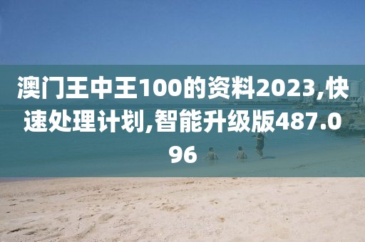 澳門王中王100的資料2023,快速處理計(jì)劃,智能升級(jí)版487.096