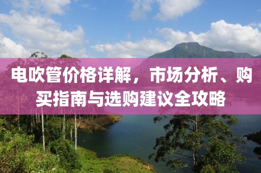 電吹管價(jià)格詳解，市場(chǎng)分析、購(gòu)買指南與選購(gòu)建議全攻略