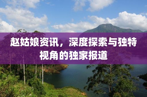 趙姑娘資訊，深度探索與獨(dú)特視角的獨(dú)家報(bào)道