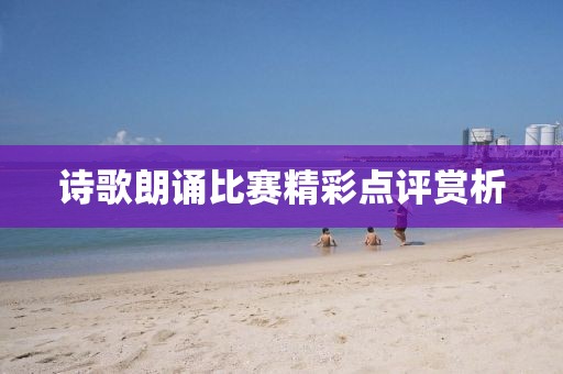 詩歌朗誦比賽精彩點(diǎn)評賞析