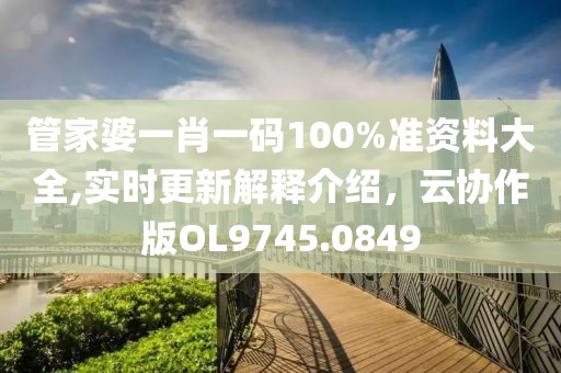 管家婆一肖一碼100%準(zhǔn)資料大全,實(shí)時(shí)更新解釋介紹，云協(xié)作版OL9745.0849