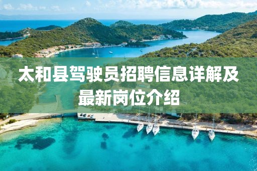太和縣駕駛員招聘信息詳解及最新崗位介紹