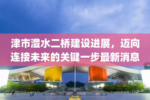 津市澧水二橋建設(shè)進(jìn)展，邁向連接未來的關(guān)鍵一步最新消息