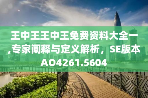 王中王王中王免費(fèi)資料大全一,專家闡釋與定義解析，SE版本AO4261.5604