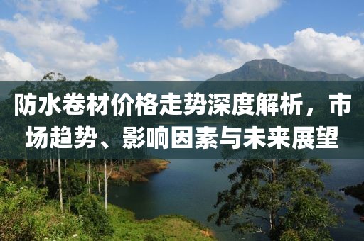 防水卷材價格走勢深度解析，市場趨勢、影響因素與未來展望