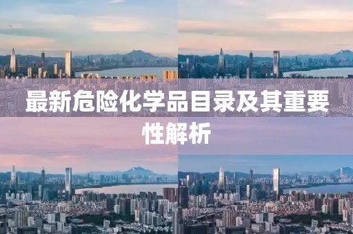 最新危險(xiǎn)化學(xué)品目錄及其重要性解析