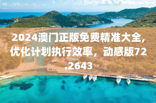 2024澳門正版免費精準大全,優(yōu)化計劃執(zhí)行效率，動感版72.2643
