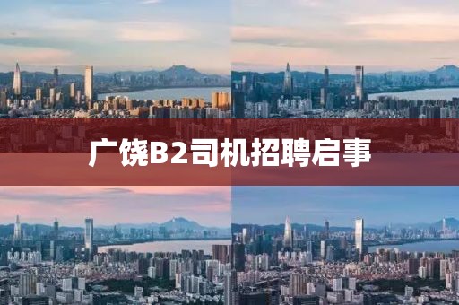廣饒B2司機(jī)招聘啟事