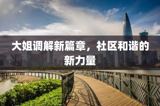 大姐調解新篇章，社區(qū)和諧的新力量