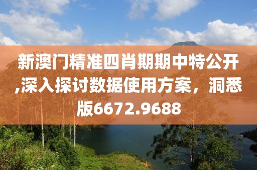 新澳門精準(zhǔn)四肖期期中特公開,深入探討數(shù)據(jù)使用方案，洞悉版6672.9688