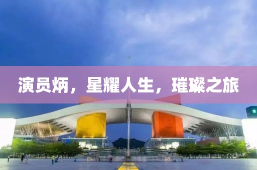 演員炳，星耀人生，璀璨之旅