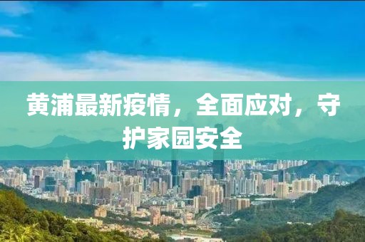 黃浦最新疫情，全面應對，守護家園安全