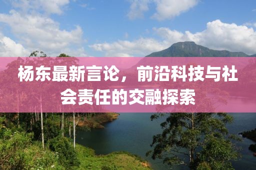 楊東最新言論，前沿科技與社會責(zé)任的交融探索