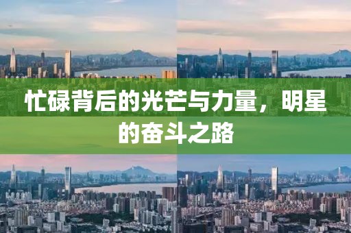 忙碌背后的光芒與力量，明星的奮斗之路