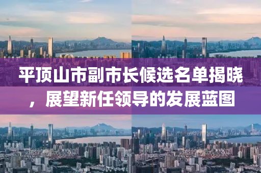 平頂山市副市長候選名單揭曉，展望新任領導的發(fā)展藍圖