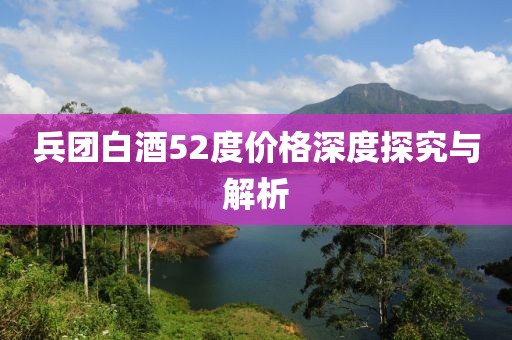 兵團白酒52度價格深度探究與解析