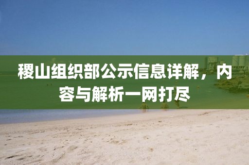 稷山組織部公示信息詳解，內(nèi)容與解析一網(wǎng)打盡