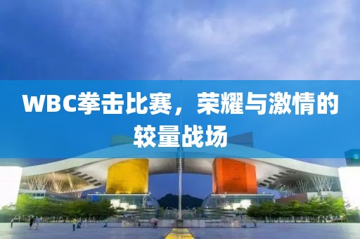 WBC拳擊比賽，榮耀與激情的較量戰(zhàn)場