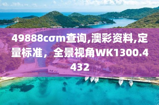 49888cσm查詢,澳彩資料,定量標準，全景視角WK1300.4432