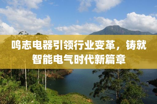 鳴志電器引領(lǐng)行業(yè)變革，鑄就智能電氣時(shí)代新篇章