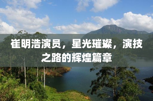 崔明浩演員，星光璀璨，演技之路的輝煌篇章