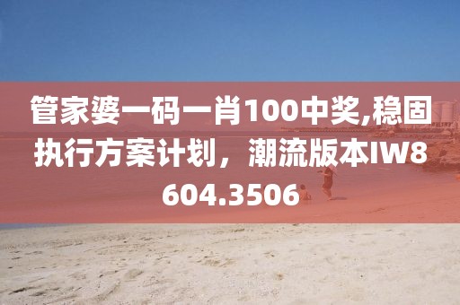 管家婆一碼一肖100中獎,穩(wěn)固執(zhí)行方案計劃，潮流版本IW8604.3506