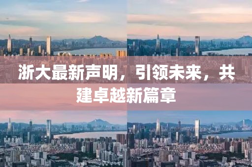 浙大最新聲明，引領(lǐng)未來，共建卓越新篇章