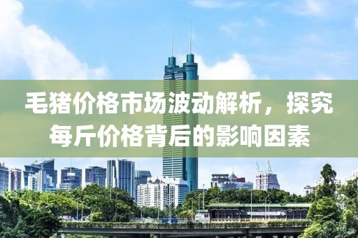 毛豬價(jià)格市場波動(dòng)解析，探究每斤價(jià)格背后的影響因素