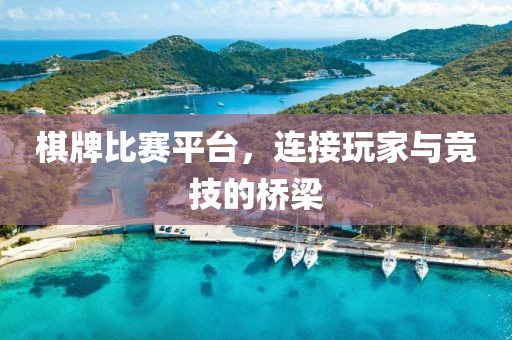 棋牌比賽平臺，連接玩家與競技的橋梁