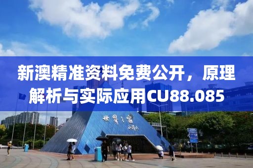 新澳精準資料免費公開，原理解析與實際應用CU88.085