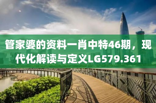 管家婆的資料一肖中特46期，現(xiàn)代化解讀與定義LG579.361