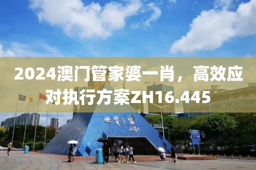 2024澳門管家婆一肖，高效應(yīng)對(duì)執(zhí)行方案ZH16.445