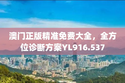 澳門正版精準(zhǔn)免費大全，全方位診斷方案YL916.537