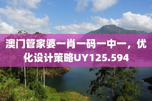 澳門管家婆一肖一碼一中一，優(yōu)化設(shè)計(jì)策略UY125.594