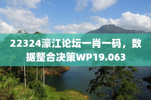 22324濠江論壇一肖一碼，數(shù)據(jù)整合決策WP19.063