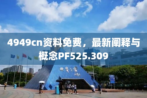 4949cn資料免費(fèi)，最新闡釋與概念PF525.309