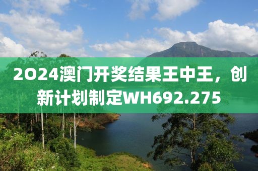 2O24澳門開獎結(jié)果王中王，創(chuàng)新計劃制定WH692.275