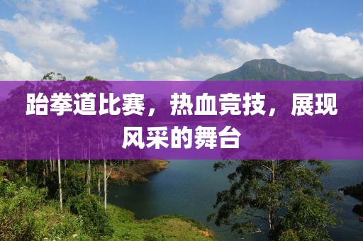 跆拳道比賽，熱血競技，展現(xiàn)風采的舞臺