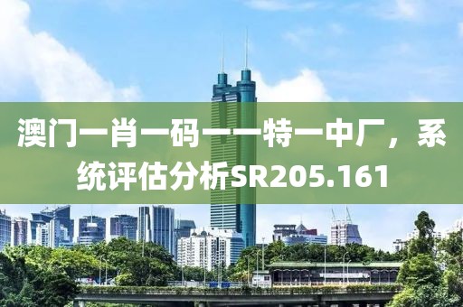 澳門一肖一碼一一特一中廠，系統(tǒng)評估分析SR205.161