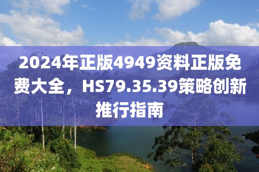 2024年正版4949資料正版免費(fèi)大全，HS79.35.39策略創(chuàng)新推行指南