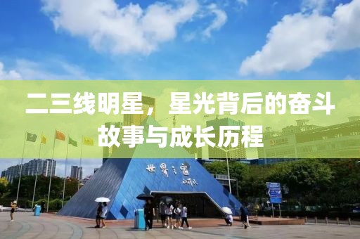二三線明星，星光背后的奮斗故事與成長(zhǎng)歷程