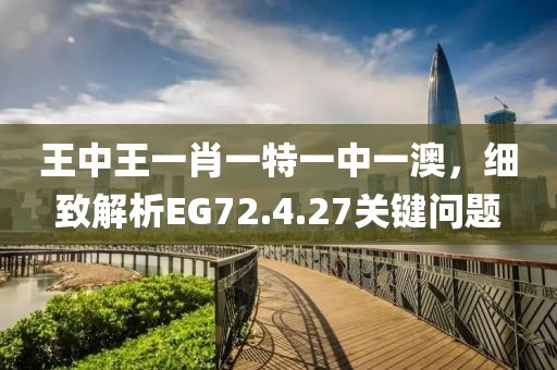 王中王一肖一特一中一澳，細(xì)致解析EG72.4.27關(guān)鍵問(wèn)題