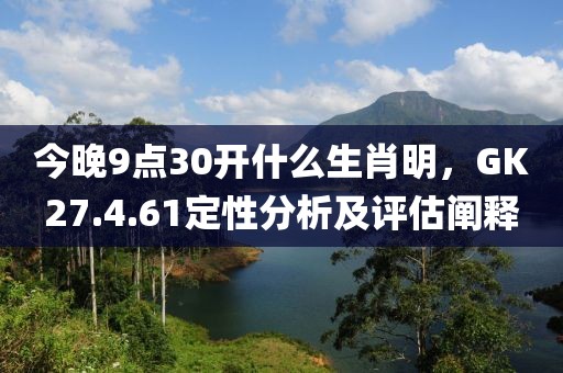 今晚9點30開什么生肖明，GK27.4.61定性分析及評估闡釋