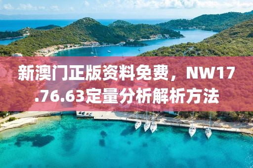 新澳門正版資料免費，NW17.76.63定量分析解析方法