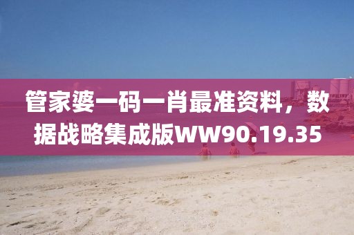 管家婆一碼一肖最準資料，數(shù)據(jù)戰(zhàn)略集成版WW90.19.35