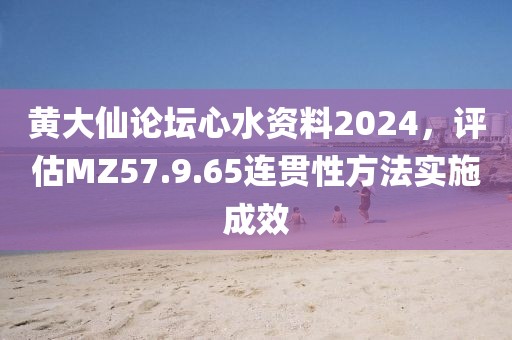 黃大仙論壇心水資料2024，評估MZ57.9.65連貫性方法實施成效